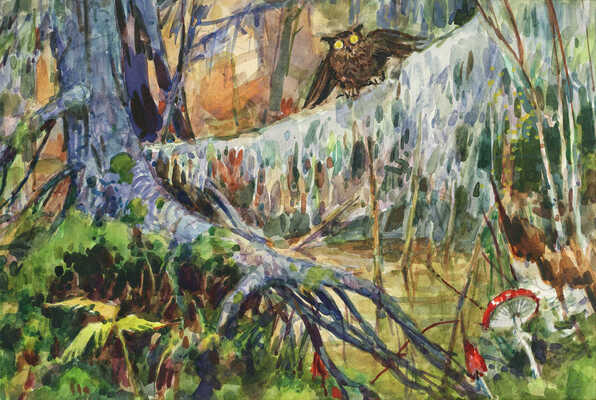 Шипиленко Александр Кузьмич. Лот из пяти эскизов декораций к спектаклю «Аленький цветочек» Московского драматического театра им. А.С. Пушкина